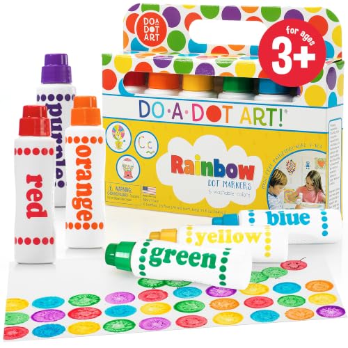 Do A Dot Art! Markers 6-Pack Rainbow Washable Paint Markers