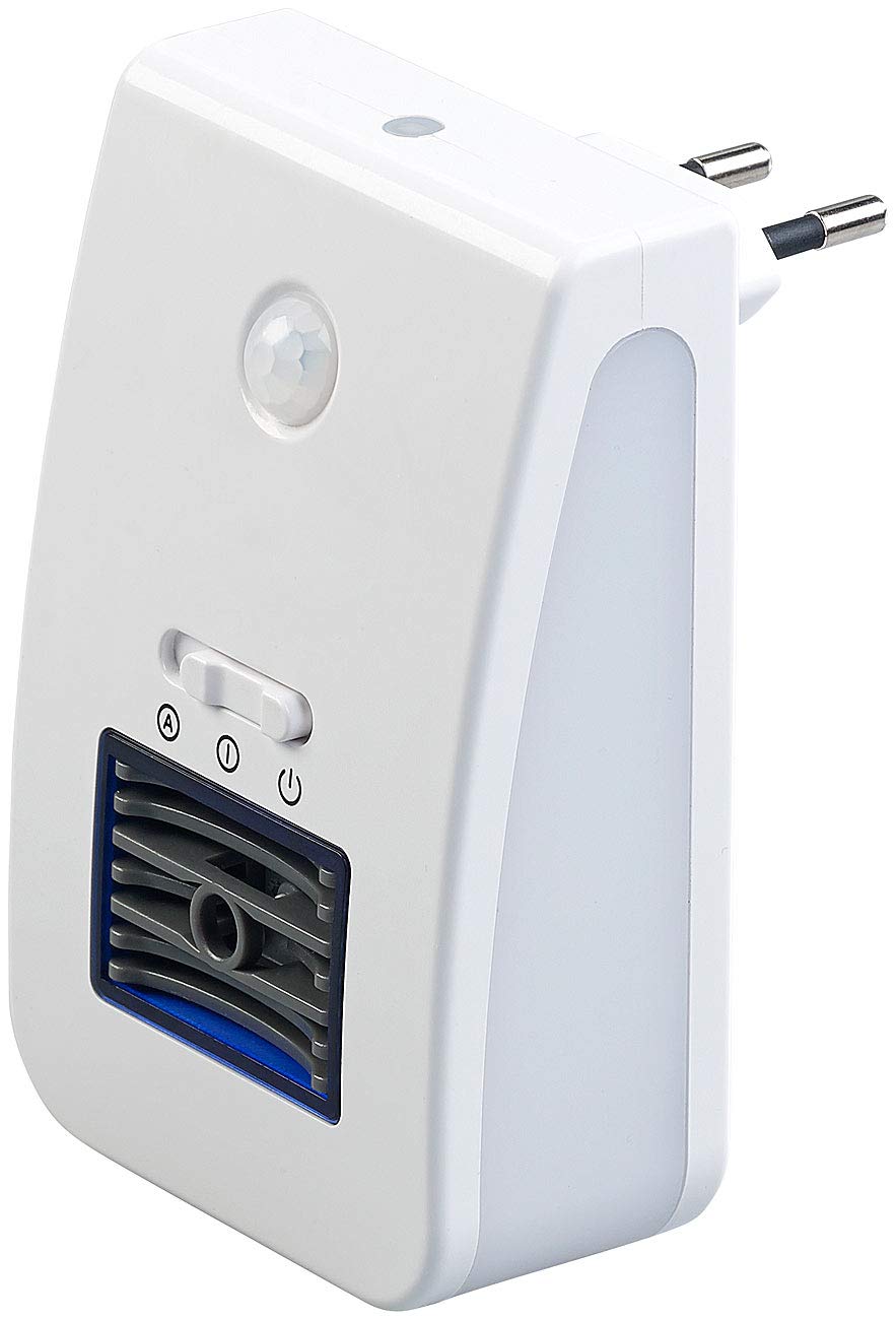 newgen medicals Gniazdo oczyszczacza powietrza: jonizator 2 w 1, oczyszczacz powietrza i światło nocne, czujnik PIR i światła, do 20 m² (lampka nocna, czujnik ruchu, gniazdo generatora ozonu