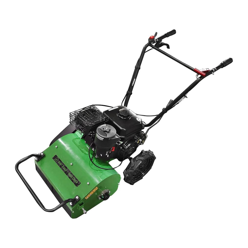 Grünwelt GW-X460 mulczer bijakowy z elektrycznym rozrusznikiem, mulczem, kosiarką do trawy, mulczerem łąkowym, kosiarka (bez przekładni i oleju silnikowego)
