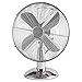 ProfiCare Tisch-Ventilator PC-VL 3062 M elektro Ventilator im hochwertigen Metall-Gehäuse, kleiner Lüfter mit verstellbarem Neigungswinkel und ruhigem Lauf, 30 Watt, Metall-Chrom