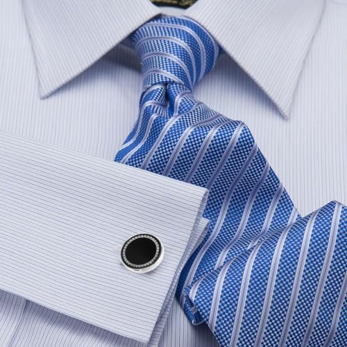 Image of GWD Cufflinks and Tie Clip Set Personalized Cuff Links Business Wedding