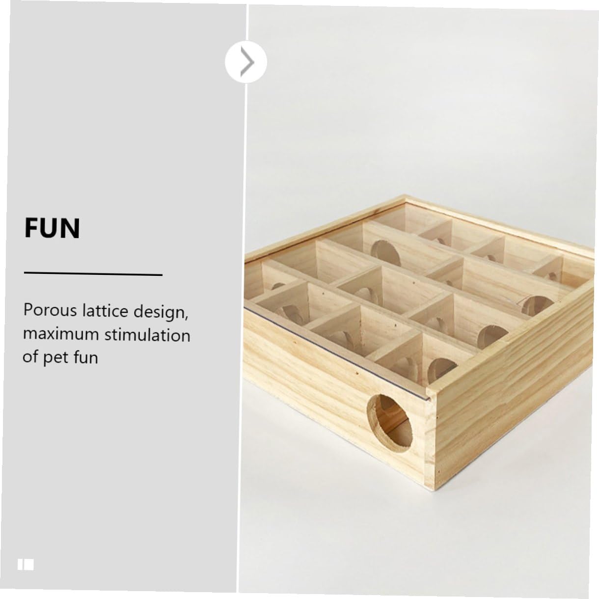 GARVALON Chinchilla Labyrinth Holzspielzeug 25x25x7cm mit Mehreren Gittern Robustes Hamster Labyrinth für Kleintiere Aktivitätsspiel für Hamster Ratten und Mäuse im Haushalt