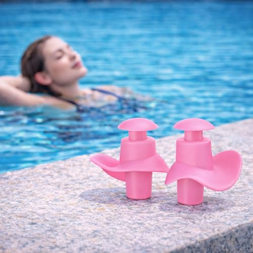 Image of James HealthPlus 1 Pair Earplugs Waterproof Soft Texture Silicone Portable Ear Plugs for Water Sports Swimming with Storage Box