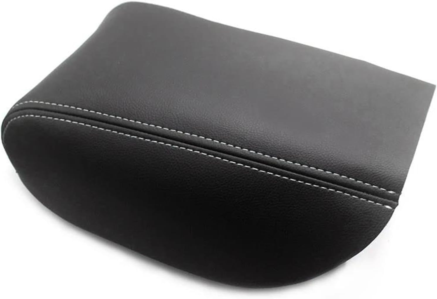 Armrest Box Protection Cover Compatible with A4 2009 2010 2011-2016 Microfiber Leather Cover Trim(Black-White line)