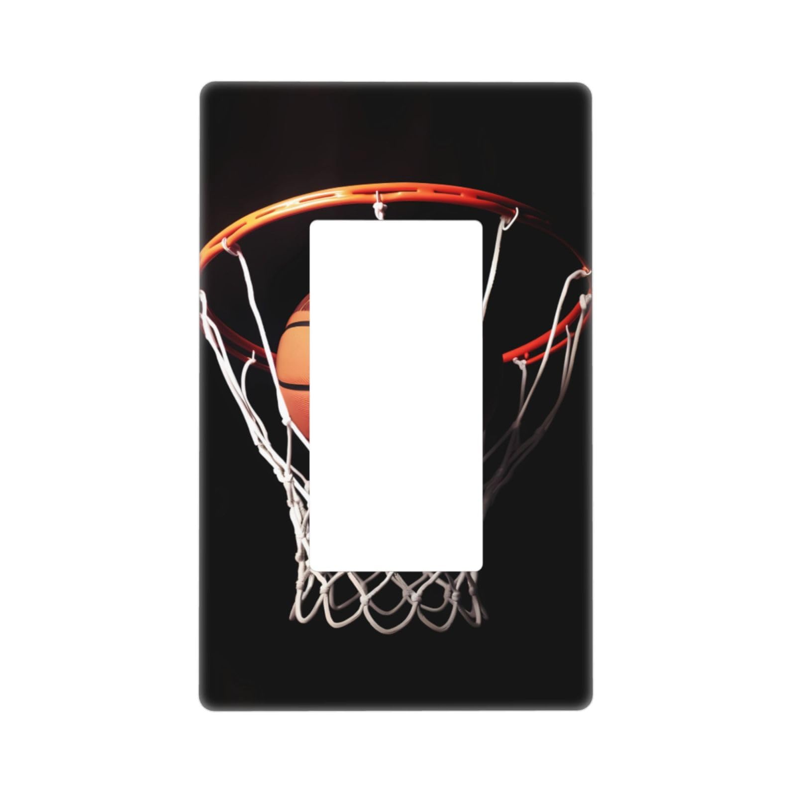 Decorator Wall Plate 1 Gang Light Switch Covers Decorator Receptacle Outlet Covers Basketball Wall Plates for Electrical Outlets Plug Cover Single Rocker Switch Plates