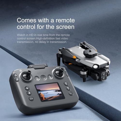 Dilwe Doppelkamera -RC -Drohne mit App, Fernbedienung High Definition -Display Optische Lokalisierung, Hindernisvermeidung, B&uuml;rstenloser Motor f&uuml;r Outdoor mit EIS und eine (3 Batterien)