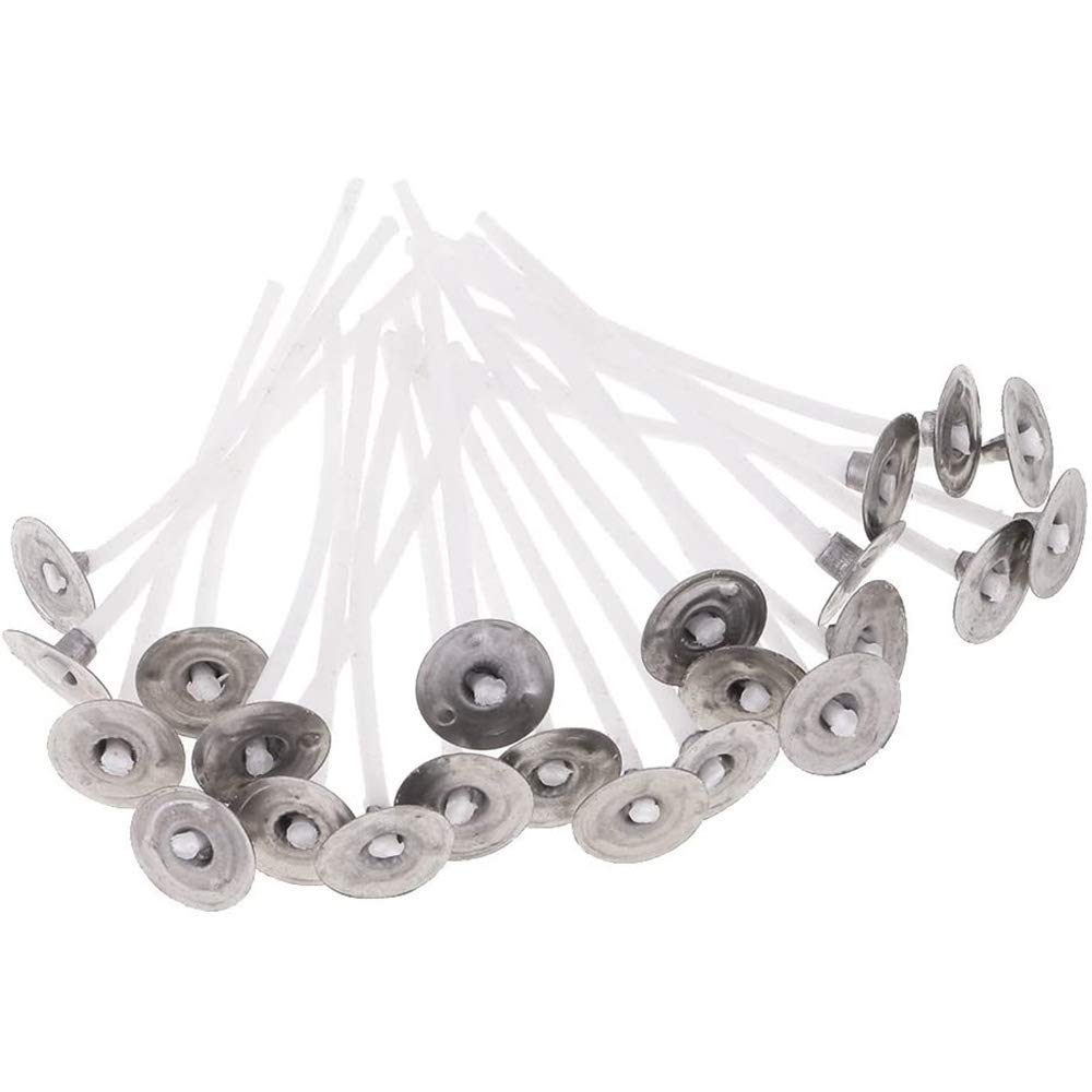 Pofet 4.5Cm 100Pcs Candle Wicks - Pre-Waxed Wicks For Candle Making