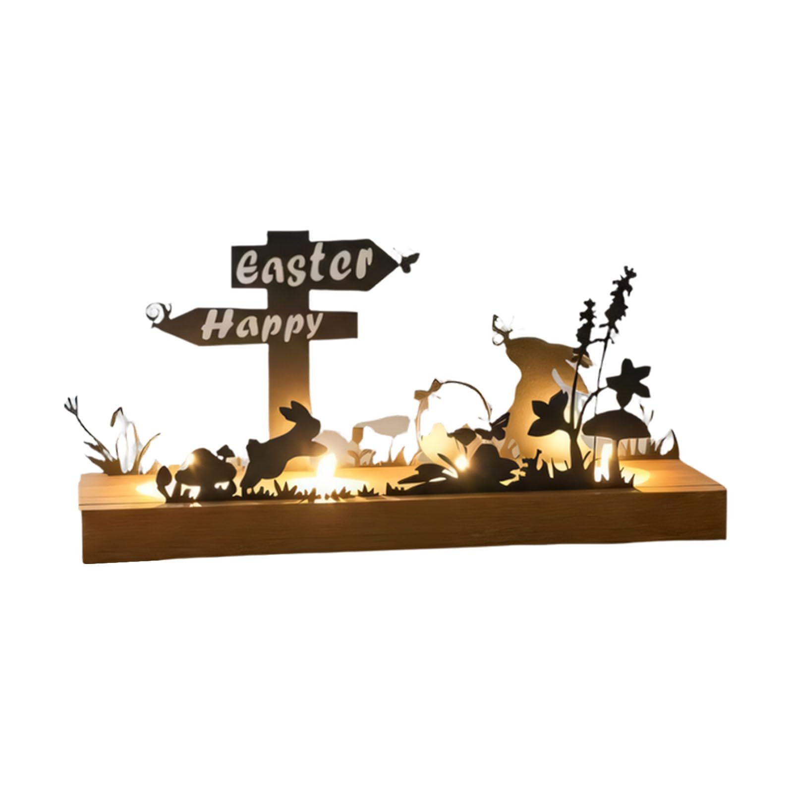 Nucelit Delicate Spring Themed Metal Cutout Ornament Perfect for Home Workplace and Garden Seasonal Styling Handcrafted Easter Gift
