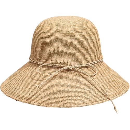 Sombrero de playa de rafia para mujer KORADI estilo Bucket miniatura 1