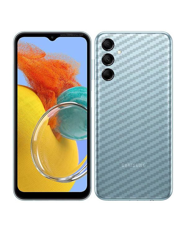 Image of Compatible with Back Skin Sticker /Vinyl wrap /Protective Film Mobile Skin by Candeal Mizhan (only Back) (Samsung, Carbon Fiber Transparent, Samsung Galaxy M14 5G)
