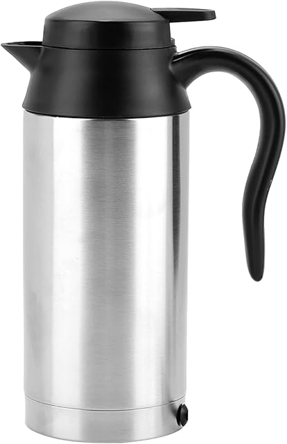 Travel Kettle 24v Car Electric Kettle, Stainless Steel Car Heating Cup, 750ml Portable Travel Car Truck Kettle Water Heater Bottle for Tea Coffee Drinking