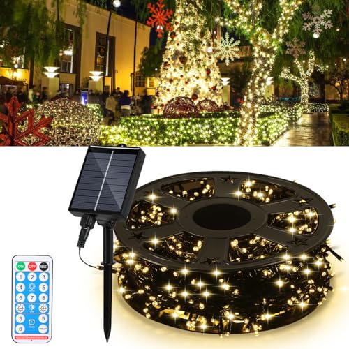 Hebitod Solar Lichterkette Außen 80M 800 LED, USB & Solar Ladefunktion, 8 Modi & Timer, IP44 Wasserdicht, Solarlichterkette Outdoor für Garten Terrasse Balkon Hochzeit Party, Warmweiß Hebitod Solar Lichterkette Außen 80M 800 LED, USB & Solar Ladefunktion, 8 Modi & Timer, IP44 Wasserdicht, Solarlichterkette Outdoor für Garten Terrasse Balkon Hochzeit Party, Warmweiß