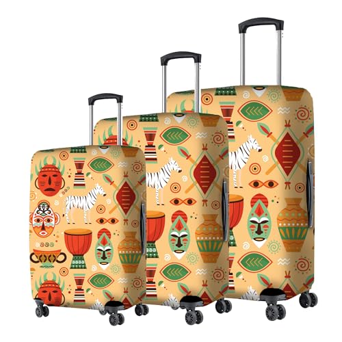 Image of Nasher Miles Polyester Protective Luggage Cover Set of 3 (Small-Medium-Large) - Afro