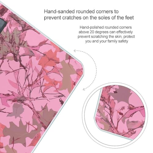Báscula de baño digital inteligente estilo Pink Leaves Camo miniatura 4