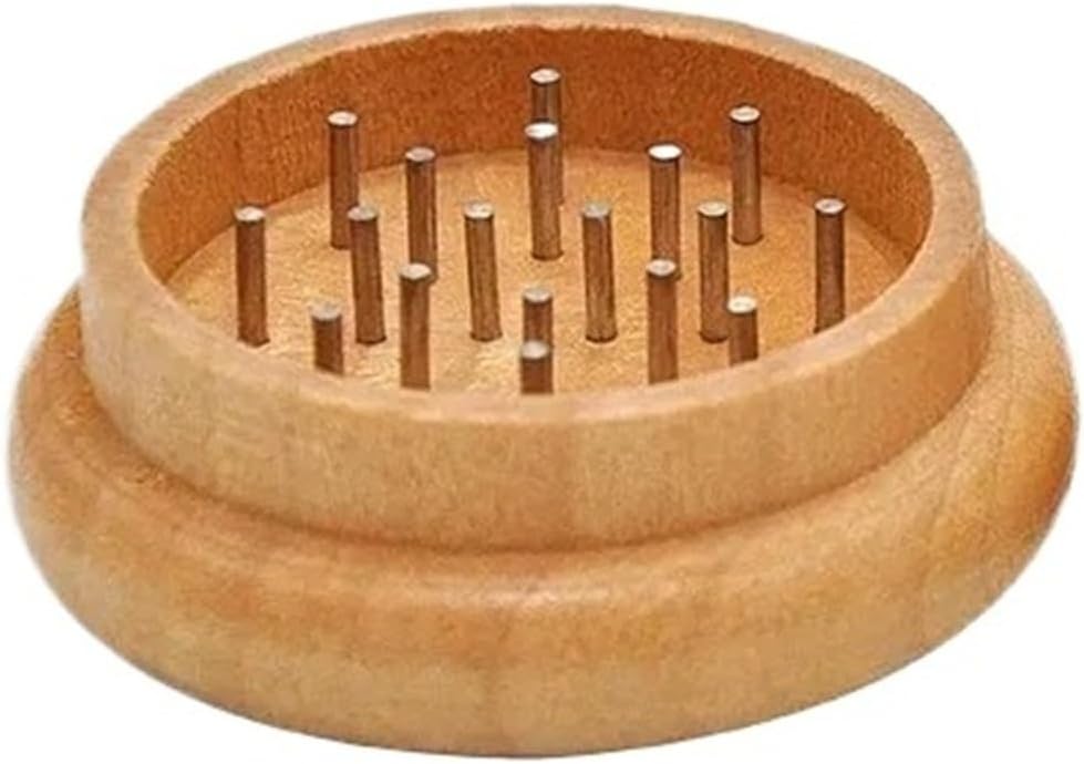 Wooden Crusher 55mm Crusher 2-layer Kitchen Product Manual Rotary Herb Grinder Portable and Compact Kitchen Tool