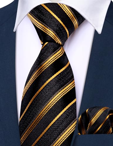 Image of Barry.Wang Boys Ties School Pre-Tied Kids Necktie Handkerchief Clip Set Uniforms Child Ties for 8-14 Years Wedding Party