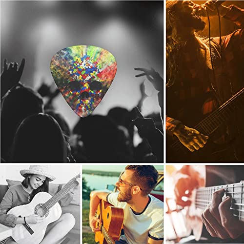 Lot de 12 médiators colorés en forme de tête de mort avec particules de poussière 3D pour guitare électrique, basse, acoustique, cadeau idéal pour les amateurs de guitare - Les Beatles, Paul McCartney, John Lennon, RIngo Starr, George Harrison Lot de 12 médiators colorés en forme de tête de mort avec particules de poussière 3D pour guitare électrique, basse, acoustique, cadeau idéal pour les amateurs de guitare – Image 8