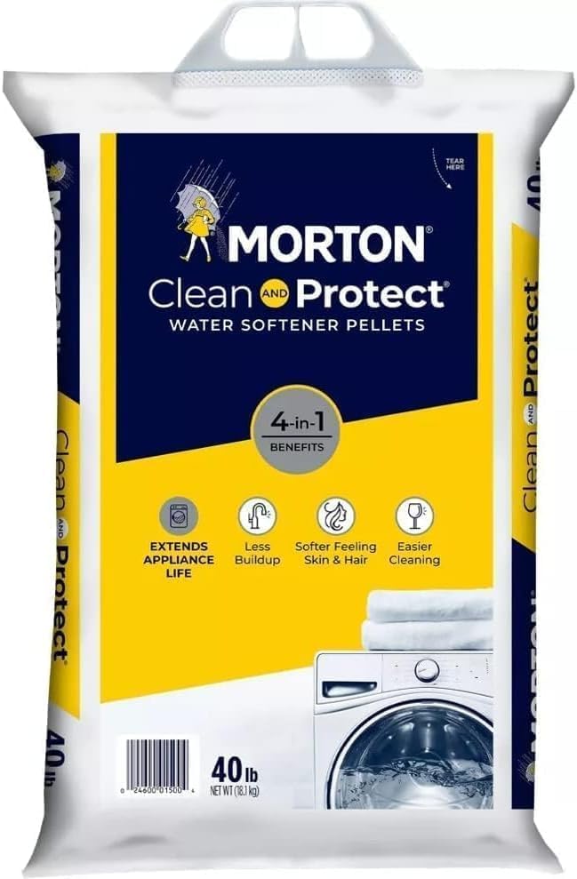 Morton Clean and Protect Water Softener Salt Pellets, 40 LB - 1 PACK