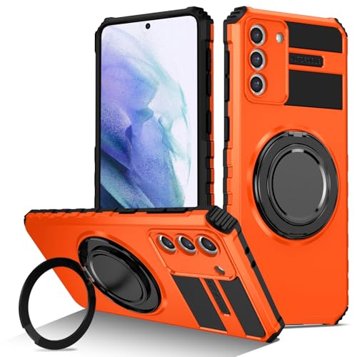 Funda magnética para Samsung S21 giratoria 360 a prueba de golpes YOUULAR naranja