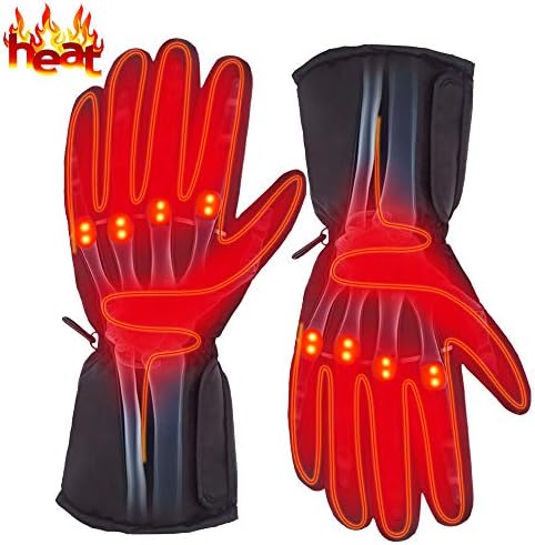 Autocastle Electric Battery Heated Gloves for Men and Women,Outdoor Indoor Battery Powered Hand Warmer Glove Liners for Climbing Hiking Cycling,Winter Must Have Thermal Heated Gloves