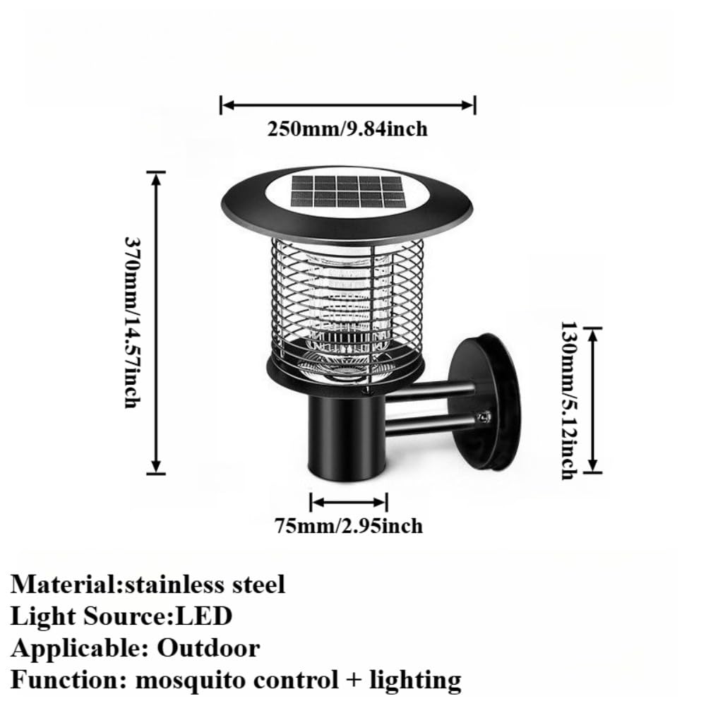 Lampada insetticida antizanzare, impermeabile, a LED, solare, portatile, per casa, giardino, cortile