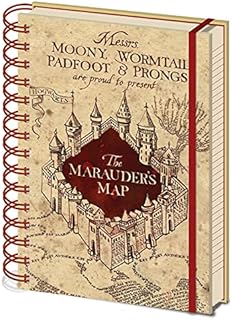HARRY POTTER A5 Lined Wiro Notebook The Marauders Map - Official Merchandise
