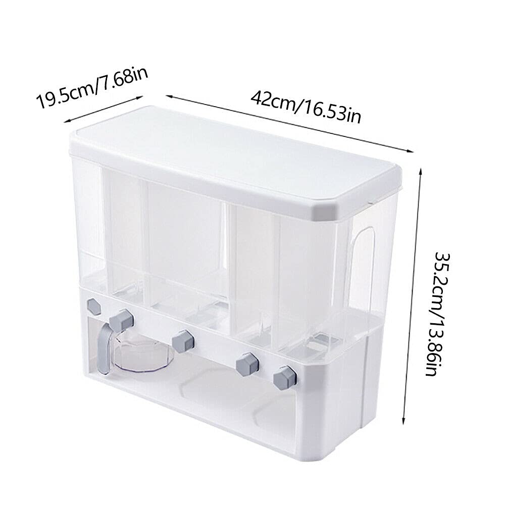 Futchoy Boîte de rangement hermétique à 5 compartiments avec couvercle et verre doseur pour la cuisine