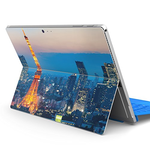 igsticker Surface pro7 (2019) pro6 pro2017 pro4 専用 スキンシール サーフェス ノートブック ノートパソコン カバー ケース フィルム ステッカー アクセサリー 保護 014734 東京タワー 写真