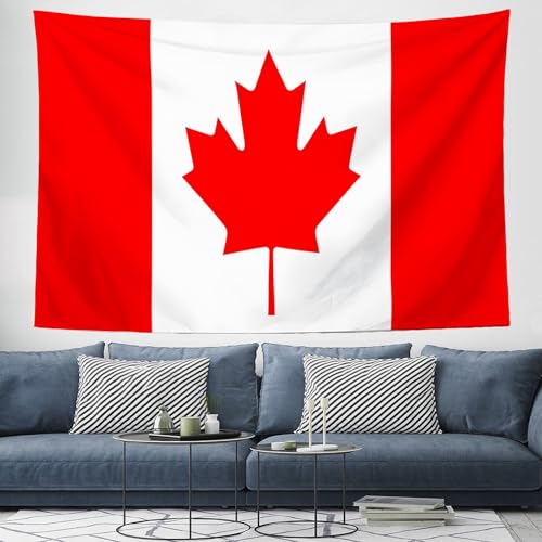 Tapisserie drapeau canadien 200x150 cm pour décoration de salon et chambre
