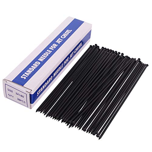 SWANSOFT Point Tip Replacement Needles, Manganese Steel Derusting Needles, 38Pcs Replacement Needles Set for Needle Scaler 7 Inch