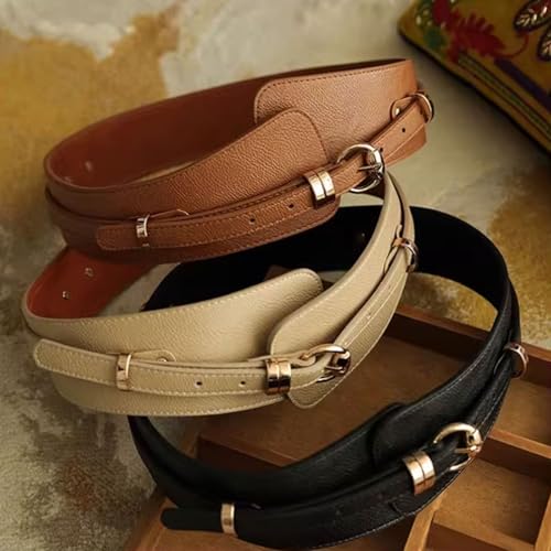 Waist Belt Versatile Waist Decoration Women Genuine Leather Skirt Suit Coat Sweater Wide Belt for Women4
