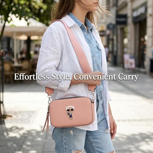 Image of Coivin & Kiein Crossbody Bags Women Trendy Snapshot Camera Bag, Small Shoulder Handbags Satchel (pink-2)