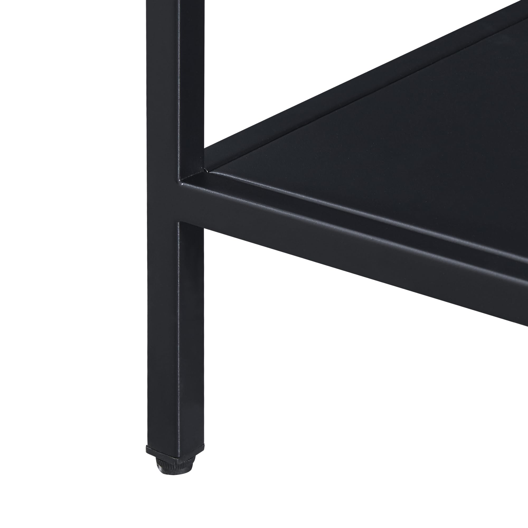 [en.casa] Konsolentisch Kumlinge Wohnzimmertisch schmal 55 x 30 x 85 cm Flurtisch mit Ablage Diele Metall Schwarz