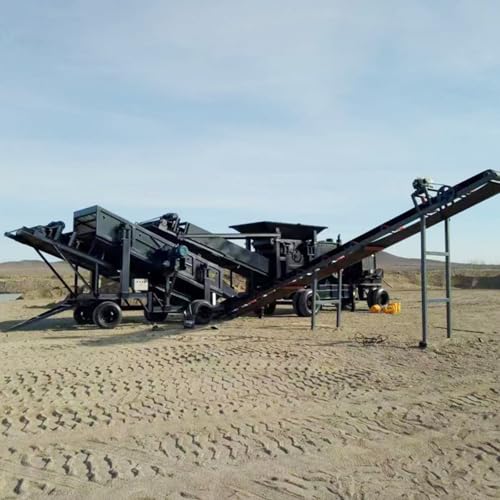 Tracked Portable Crusher Plant for Mining, Quarrying, and Infrastructure Projects, Designed for Crushing Rocks, Hard Minerals, and Demolition Waste with High Productivity and Mobility