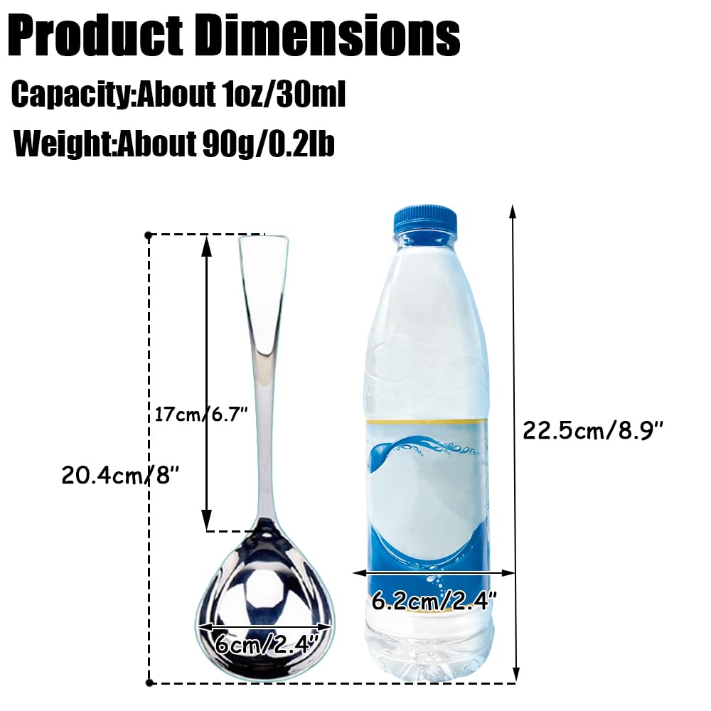 Wenkoni Small Gravy ladle spoon,Sauce Ladle,18/10 StainlessSteel,8'' 2Pack