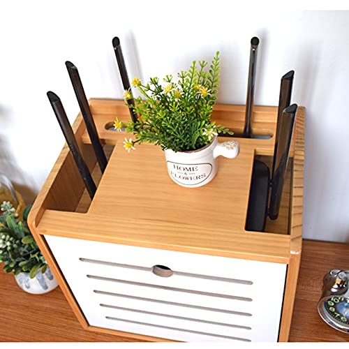 Caches de câble et armoire WiFi en bois pour bloquer le désordre - 5