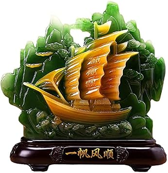 Sculpture Tabletop Statue Feng Shui Yingbin World Statue Decoration Resin Beauty Landscape Sculpture Home Living Room Housewarming Shop Office Decoration Color D