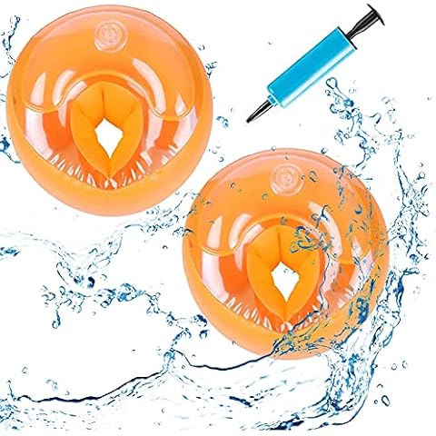 Children's Armbands, Swimming Aid for Beginners, Swimsafe Device, Swimming Hoop Arm Circumference 26-29 cm, Swimming Ring for 3-14 Years Boys Girls Babies, Recommended Weight 18-36 kg (Orange) Cover
