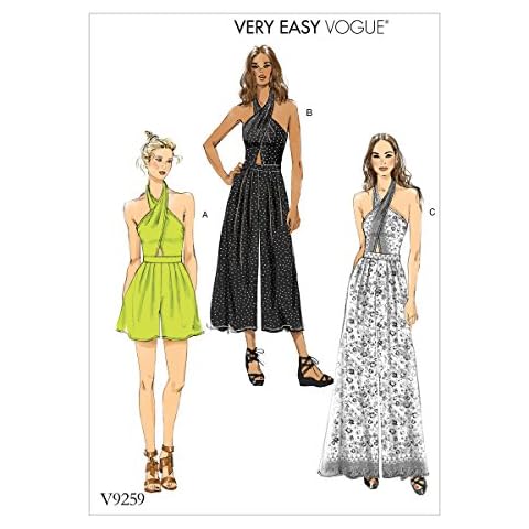 VOGUE PATTERNS 9259 A5,Misses Romper and Jumpsuit,Sizes 6-14, Tissue, Multicoloured, 15 x 0.5 x 22 cm Cover