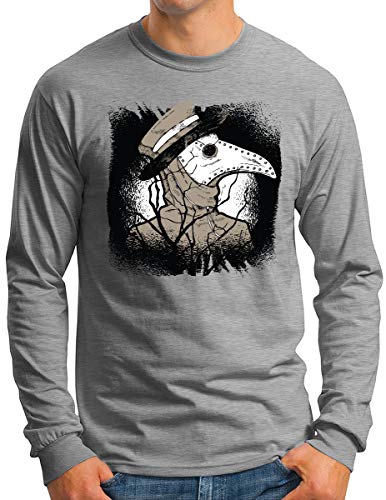 T-shirt homme manches longues Plague Doctor pour style gothique