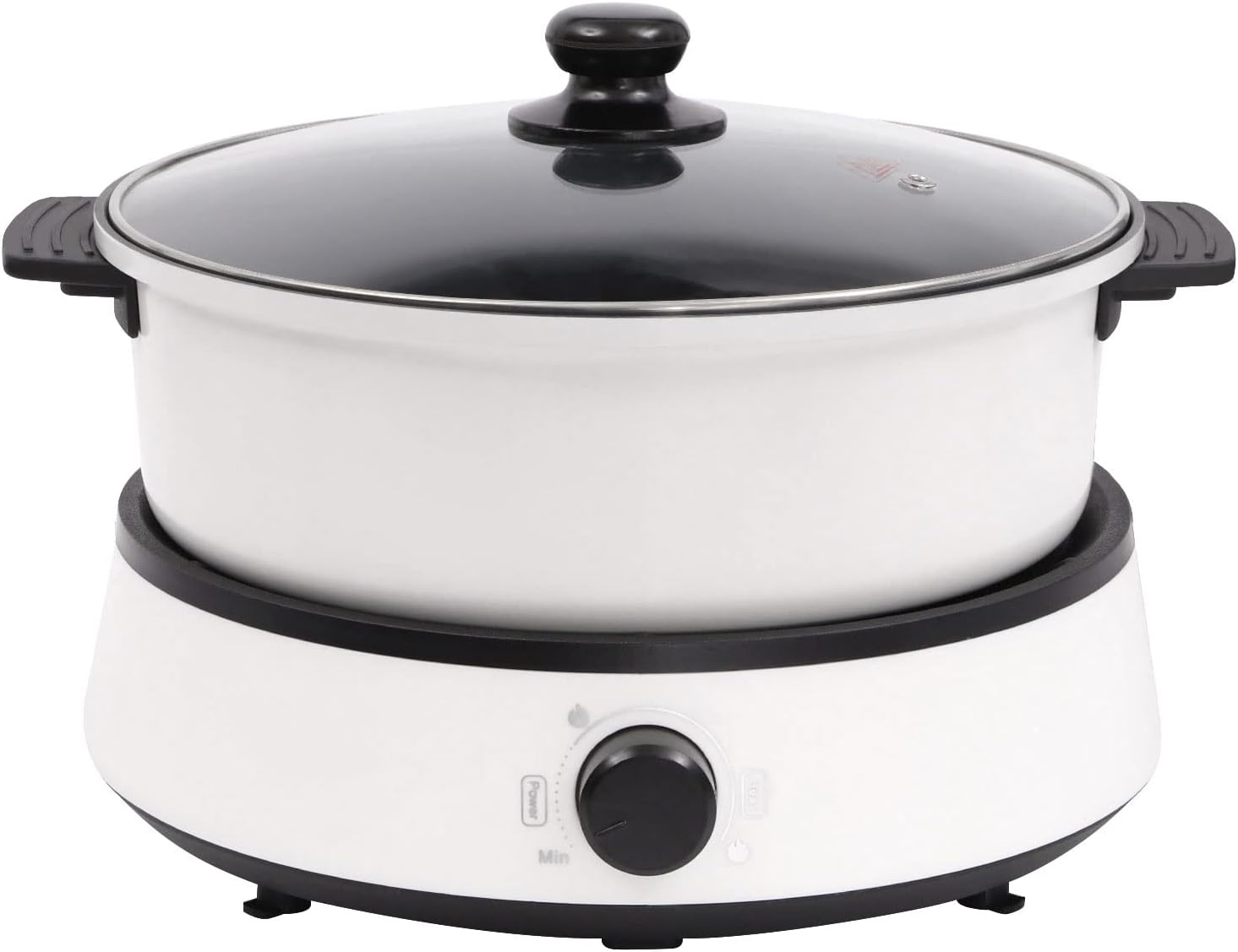 ROMYIX Electric Hot Pot Cooker, 4L Electric NonStick Hot Pot with