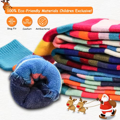 Nedledk Ski Socks Kids Winter Warm Thermal Snow Socks, (2 Pairs Or 3 Pairs) Skiing Snowboarding Skating For Boys And Girls (Pink+White, Middle) #TOP4