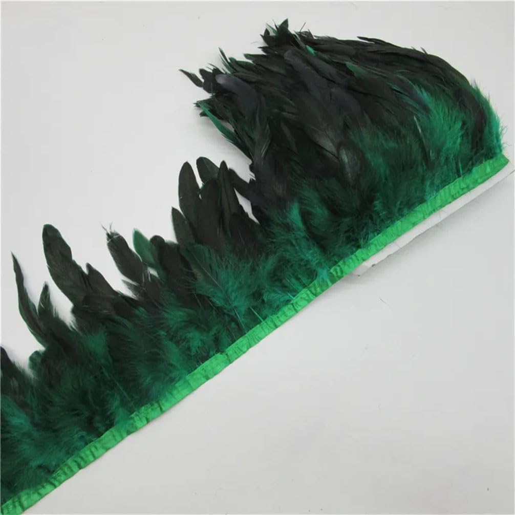 10 Meter/Lot 13-18 Cm Rooster Tail Feathers Trims Strip for Wedding Party Clothing Rooster Feather Trim 98 10 Yards
