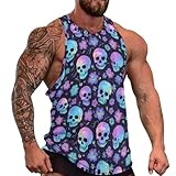 Coupe confortable dans toutes les tailles : disponible en M à 3XL, ce débardeur rose bleu à imprimé floral pour homme dispose d'une coupe ajustée pour une forme flatteuse. Que vous achetiez des maillots de corps pour homme ou des options de chemises musculaires pour hommes, cette coupe s'adapte à diverses morphologies