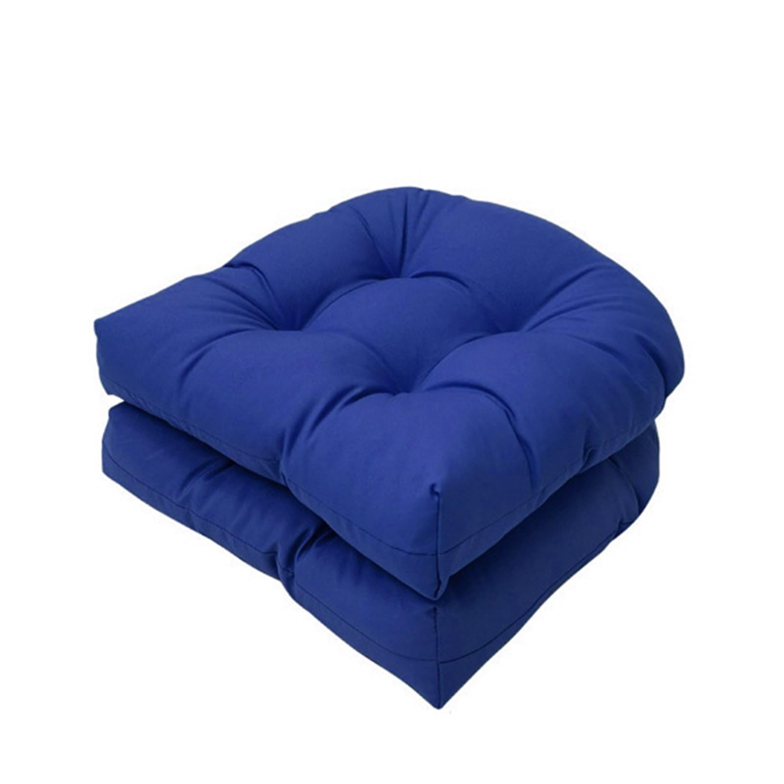 FYHTC 2 Pieces Replacement Cushions U-shaped Cushion Sofa Rattan Chair Cushion California Armchair Sofa Rattan Garden Cushion Seat Pad(Dark blue)