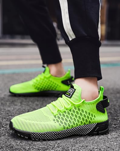 Men's Shoes Running Road Walking Sneakers Green 39
