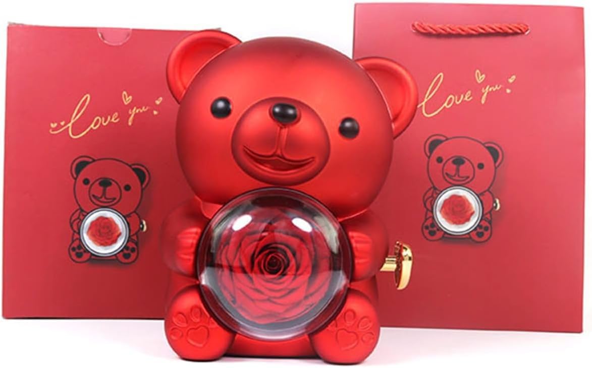 Amazon｜不滅のローズギフトボックス クマ プリザーブドハグハート