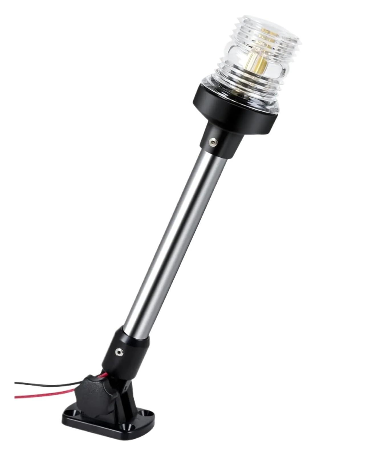 WXVFX Anchor Light Boat Stern Light Waterproof 9 Inches, White Fold Down Marine Navigation Lights for Boats LED for Pontoon