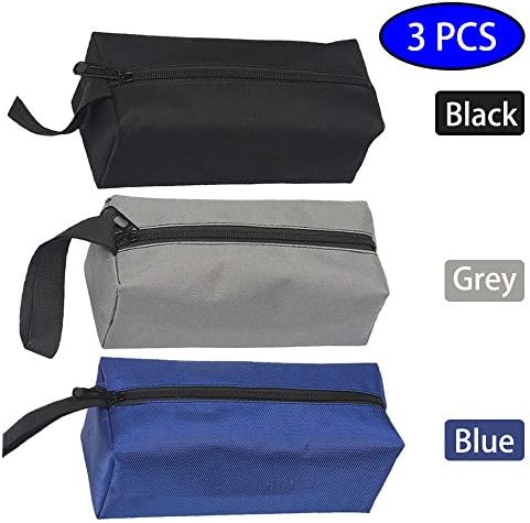 Pack Zipper utility waterproof canvas pouches /small screws nails tool organizer/mini nuts empty heavy duty Multipurpose bags/bolts and nuts