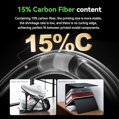 Image of Creality PPA-CF 3D Printer Filament, 1kg, High-Performance Nylon with 15% Carbon Fiber, Black